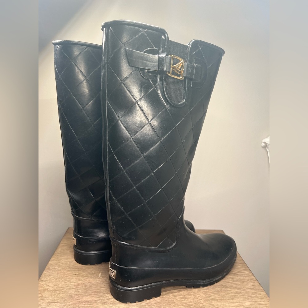 Sperry Knee High Quilted Rain Boots